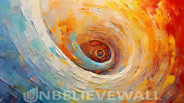 Abstract spiral colorful painting v1