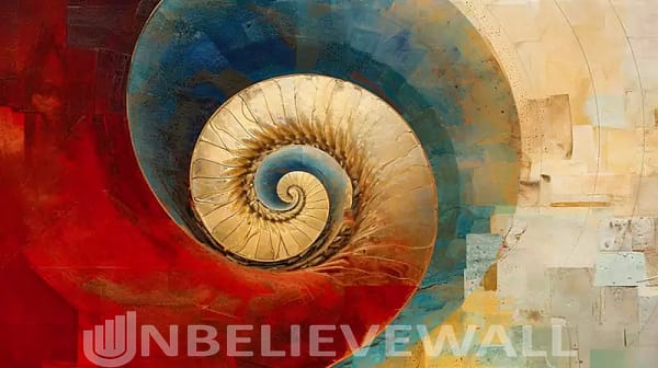 Abstract shell colorful painting v1